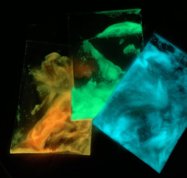 Luminescent Glow in Dark Powder Pigments.
