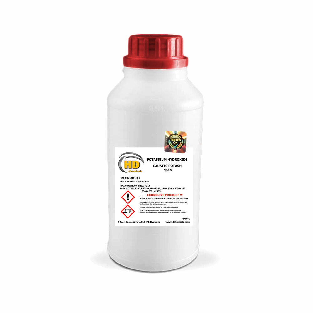 Potassium Hydroxide CAUSTIC POTASH 90% – buy in UK online shop –HD  Chemicals LTD