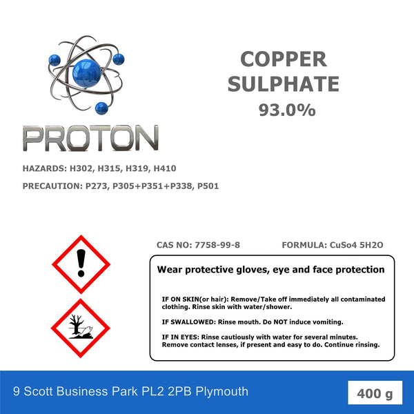Copper Sulphate 93.0%.