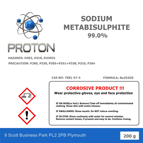Sodium Metabisulphite 99.0%.