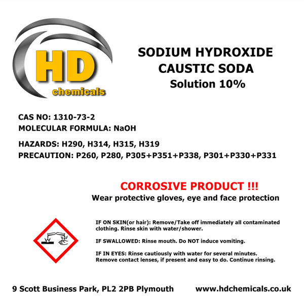 Sodium Hydroxide CAUSTIC SODA Solution 10%
