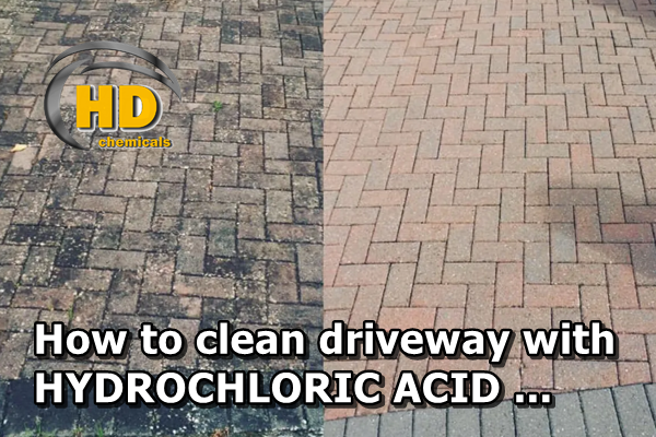 How to clean patio or driveway using Hydrochloric Acid