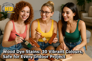 Water-Based Wood Dye Stains: 30 Vibrant Colours, Safe for Every Indoor Project
