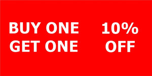 Buy one get one 10% OFF