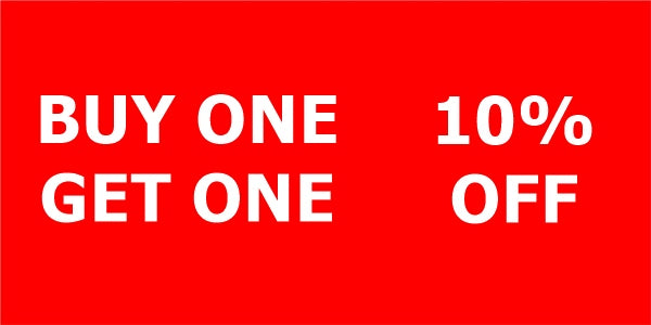 Buy one get one 10% OFF