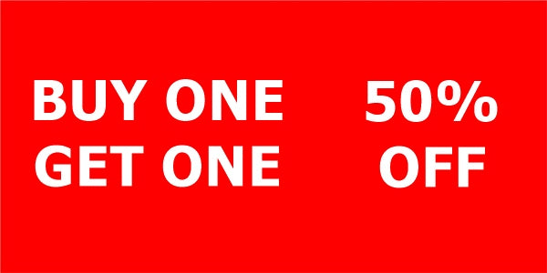 Buy one get one 50% OFF