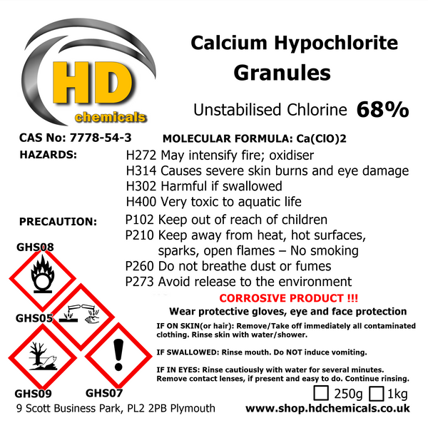 Calcium Hypochlorite Granules 68%