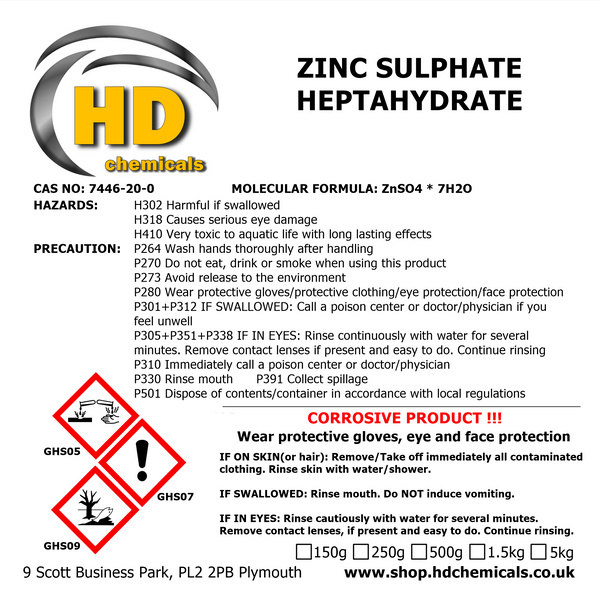Zinc Sulphate Heptahydrate