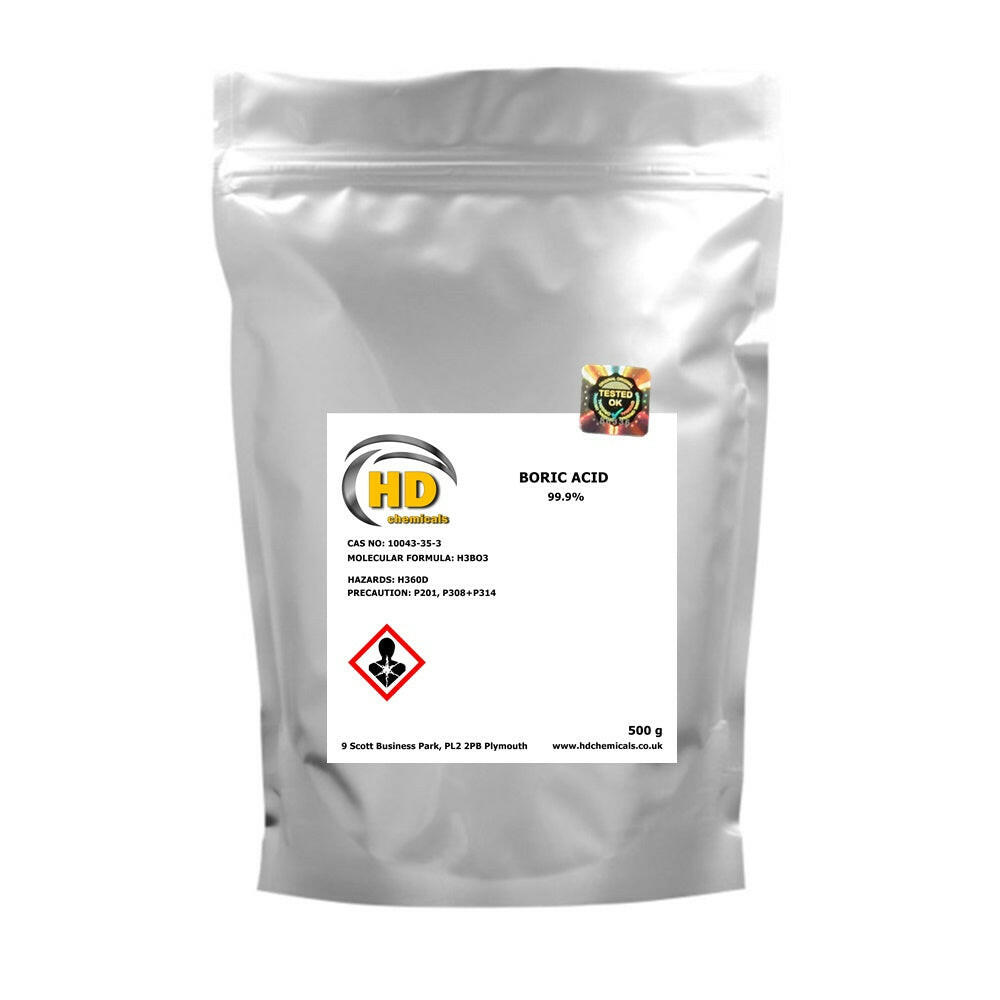 Boric Acid 99.9 buy in UK online shop HD Chemicals LTD