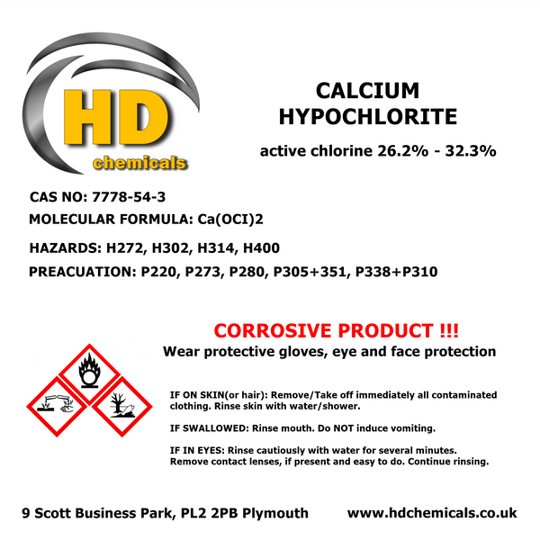 Calcium Hypochlorite 26.2 - 32.3 g/100g
