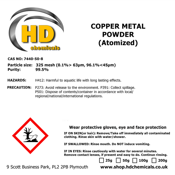 Copper Metal Powder (Atomized)