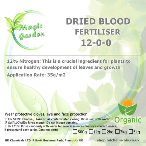 Dried Blood Organic Fertiliser.