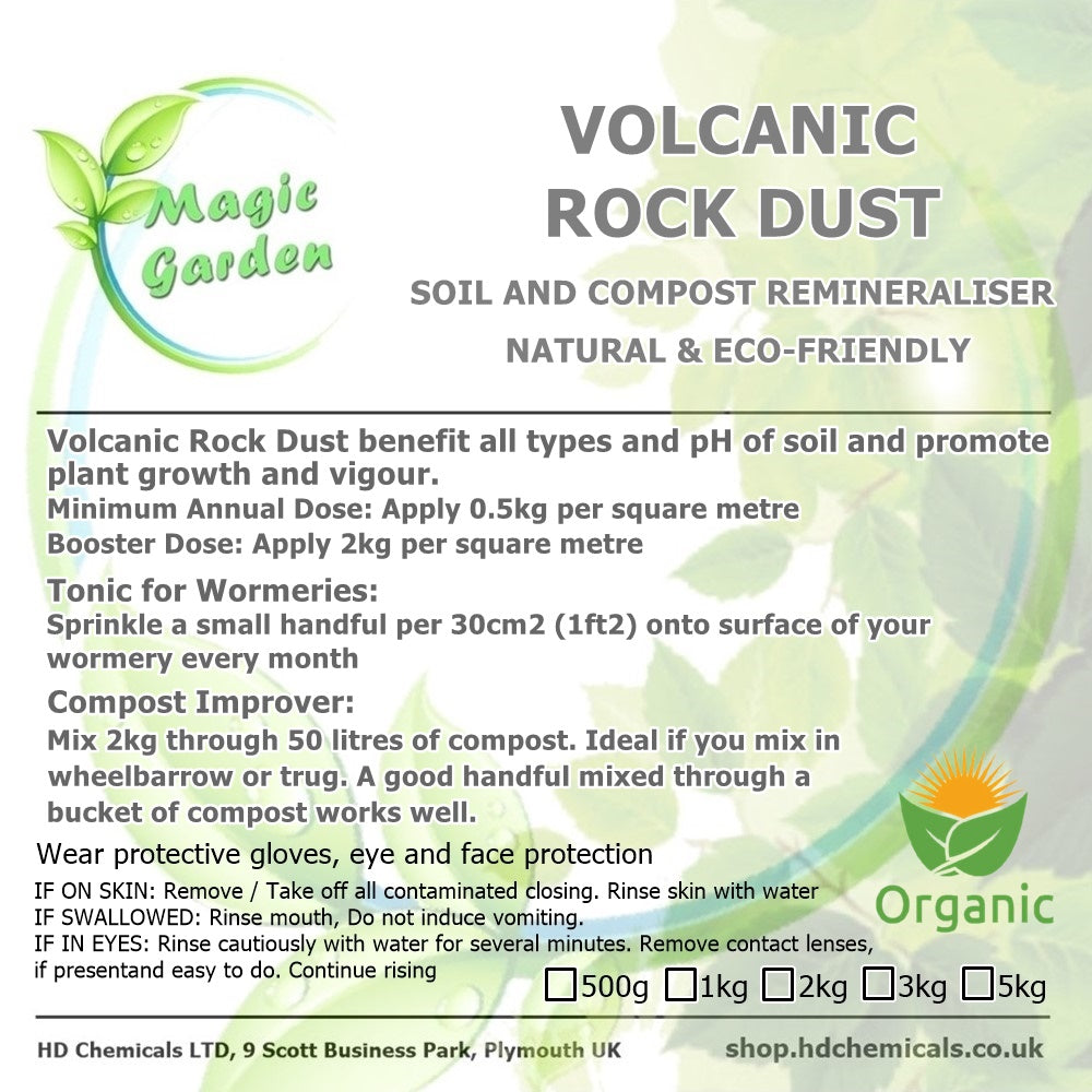 Volcanic Rock Dust Organic Fertiliser.