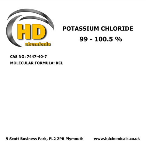 Potassium Chloride 99 - 100.5%.