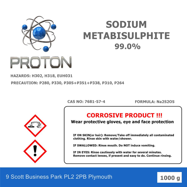 Sodium Metabisulphite 99.0%.