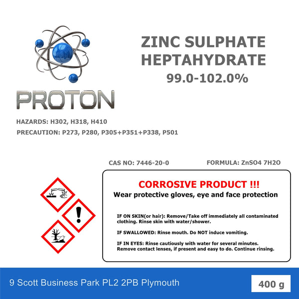 Zinc Sulphate Heptahydrate 99.0-102.0%